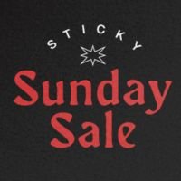 Logotipo de Sticky Sunday Sale Skateshop